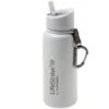 LifeStraw Go Stainless Steel Isolierte Trinkflasche Mit Filter, Weiß