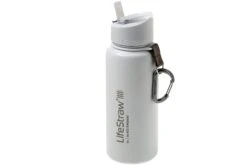 LifeStraw Go Stainless Steel Isolierte Trinkflasche Mit Filter, Weiß