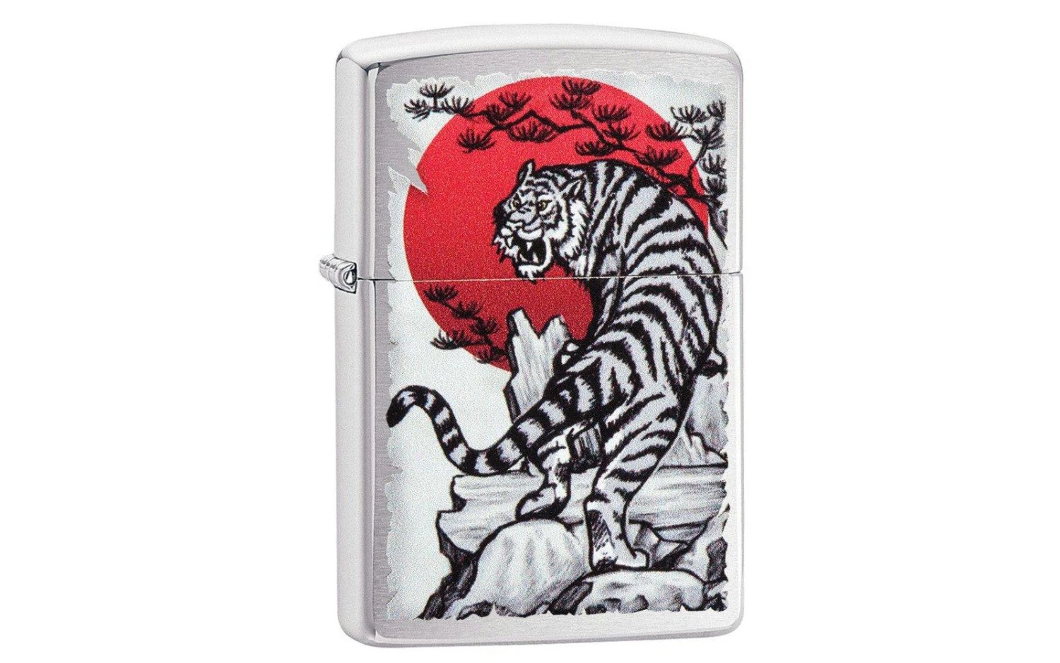 Zippo Asian Tiger Design Brushed Chrome 29889-000002, Feuerzeug 3 Zippo Asian Tiger Design Brushed Chrome 29889-000002, Feuerzeug